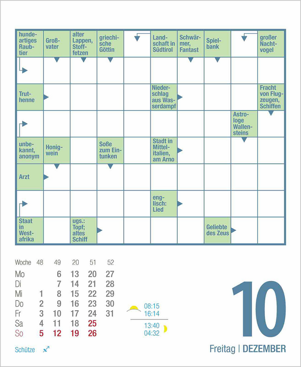 Weitere Ansicht: Kreuzworträtsel 2027