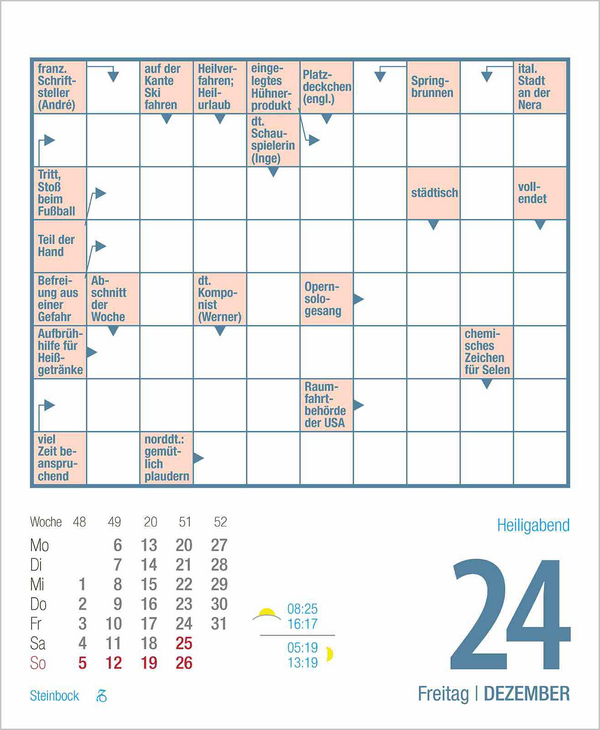 Weitere Ansicht: Kreuzworträtsel 2027