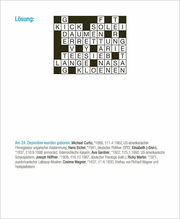 Weitere Ansicht: Kreuzworträtsel 2027