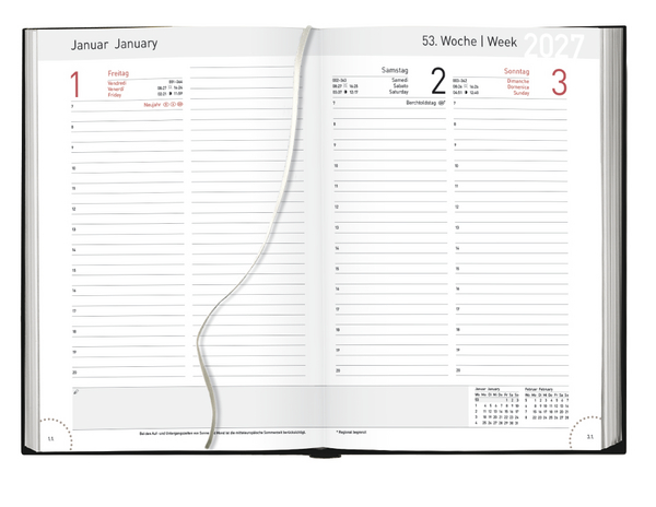 Weitere Ansicht: Buchkalender Concept Balaton schwarz 2027