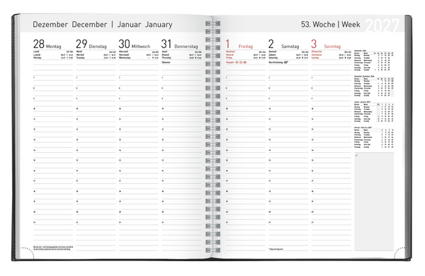 Weitere Ansicht: Buchkalender Manager-Timer Einlage 2027