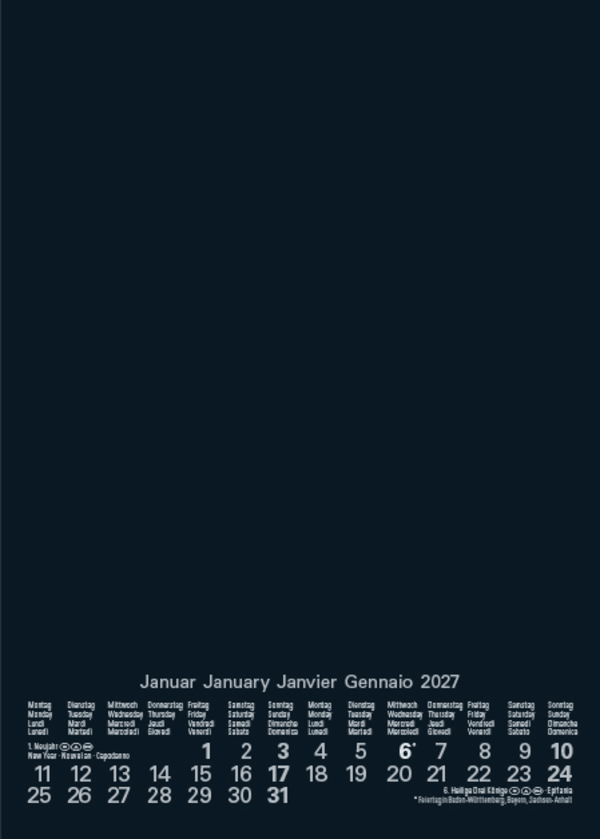 Weitere Ansicht: Foto-Malen-Basteln Bastelkalender A5 schwarz 2027