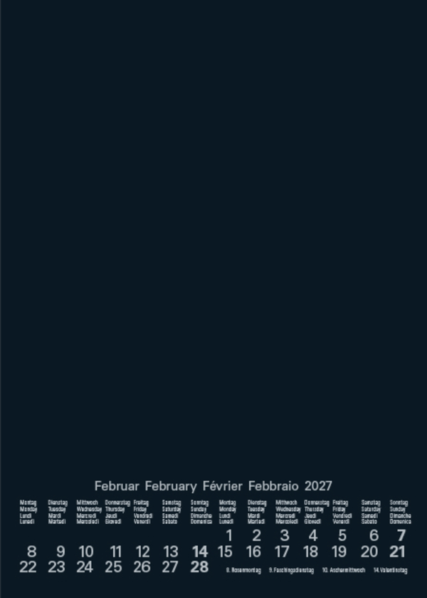 Weitere Ansicht: Foto-Malen-Basteln Bastelkalender A5 schwarz 2027