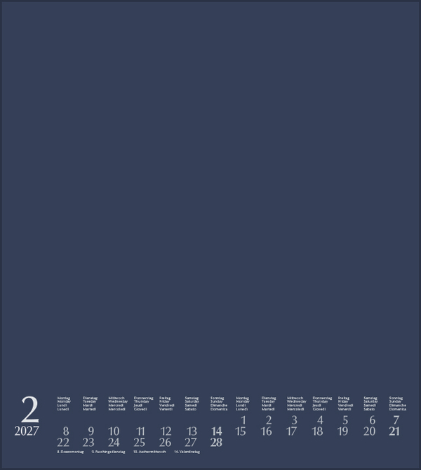 Weitere Ansicht: Foto-Malen-Basteln Bastelkalender dunkelblau 2027