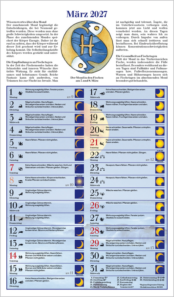 Weitere Ansicht: Mit dem Mond im Rhythmus 2027