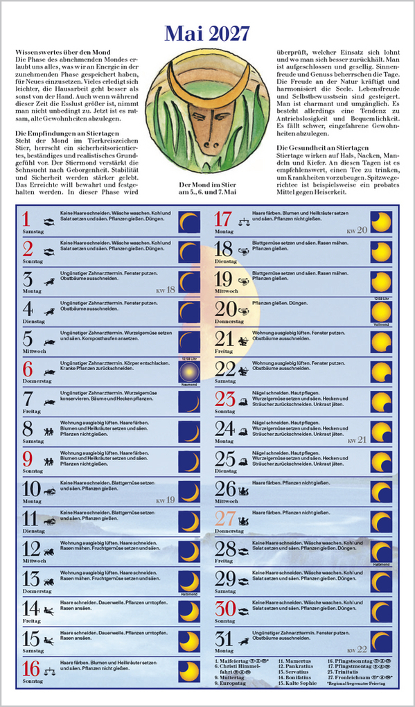 Weitere Ansicht: Mit dem Mond im Rhythmus 2027