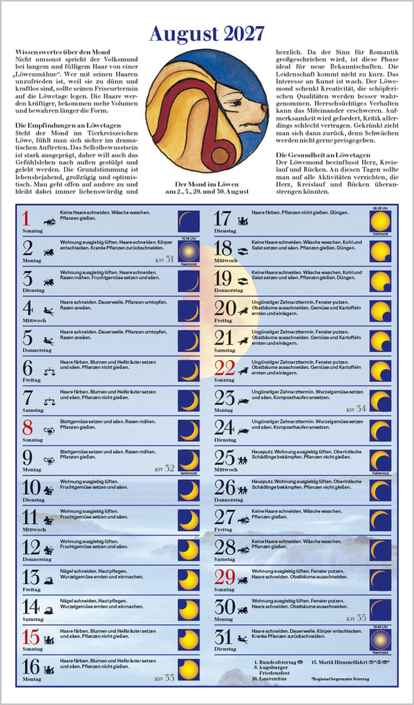 Weitere Ansicht: Mit dem Mond im Rhythmus 2027