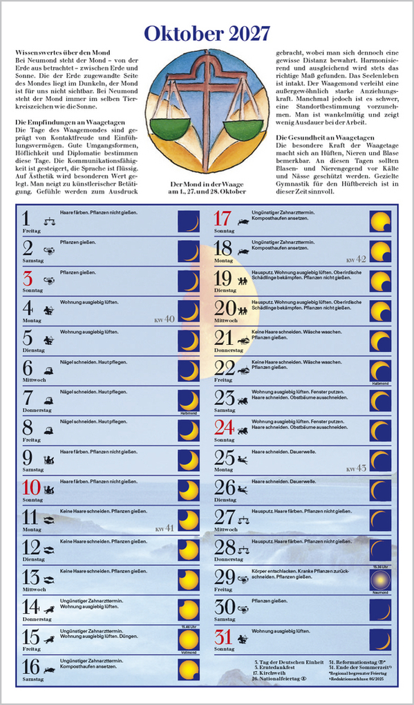 Weitere Ansicht: Mit dem Mond im Rhythmus 2027