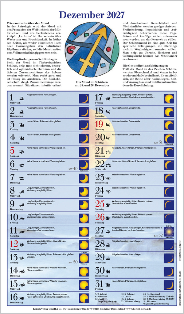 Weitere Ansicht: Mit dem Mond im Rhythmus 2027