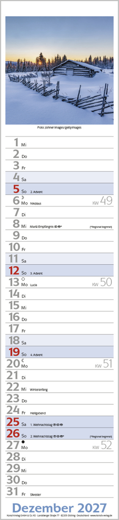 Weitere Ansicht: Augenblicke Langplaner 2027