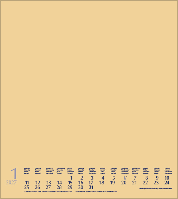 Weitere Ansicht: Foto-Malen-Basteln Bastelkalender beige 2027