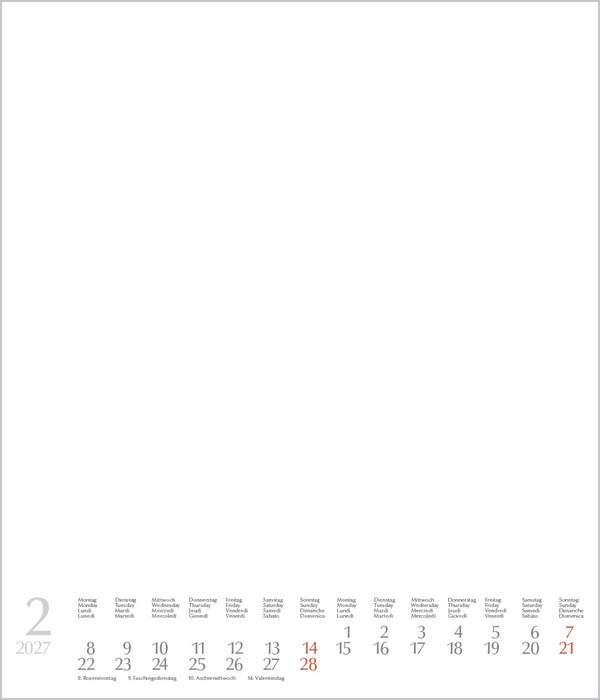Weitere Ansicht: Foto-Malen-Basteln Bastelkalender weiß groß 2027