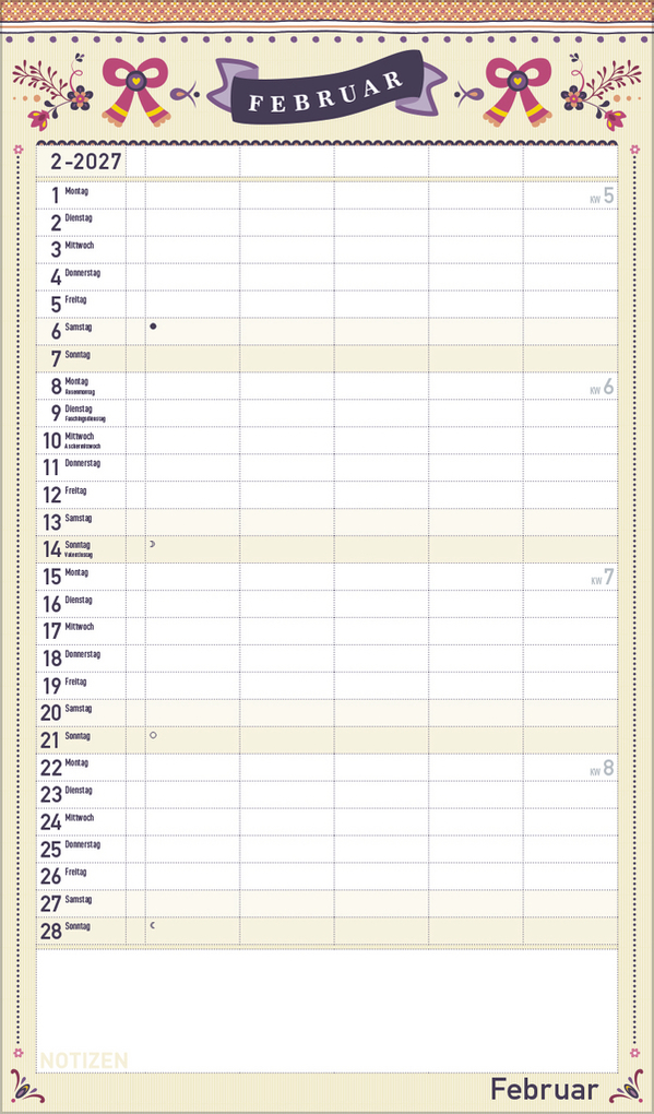 Weitere Ansicht: Familienplaner Vintage 2027