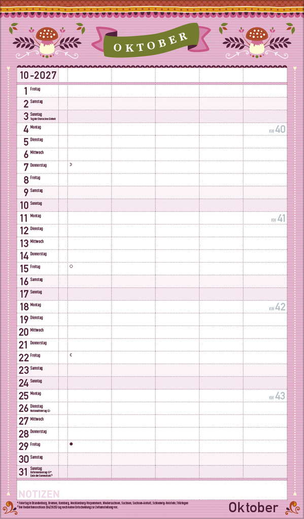 Weitere Ansicht: Familienplaner Vintage 2027
