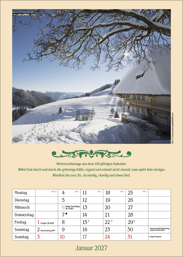 Weitere Ansicht: Landleben mit Hundertjährigem Kalender 2027