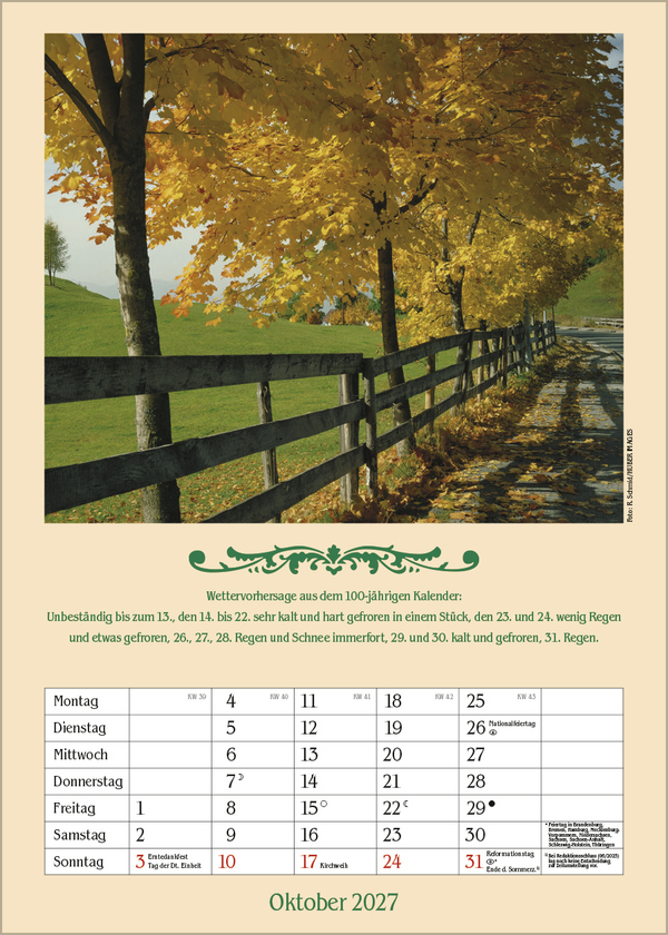 Weitere Ansicht: Landleben mit Hundertjährigem Kalender 2027