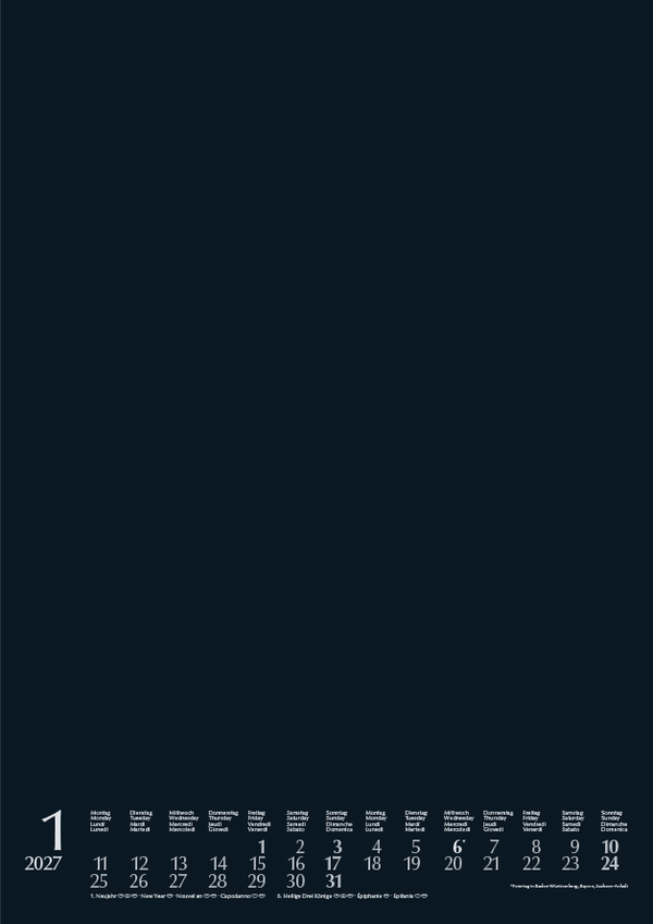 Weitere Ansicht: Foto-Malen-Basteln Bastelkalender A4 schwarz 2027