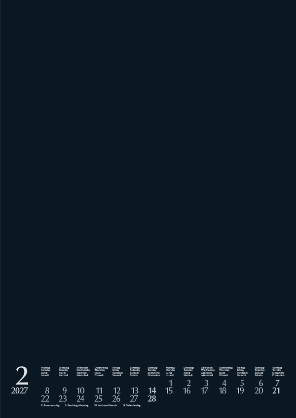 Weitere Ansicht: Foto-Malen-Basteln Bastelkalender A4 schwarz 2027