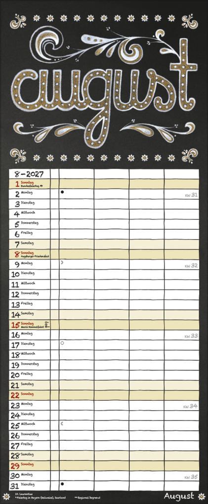 Weitere Ansicht: Tafel Timer 2027