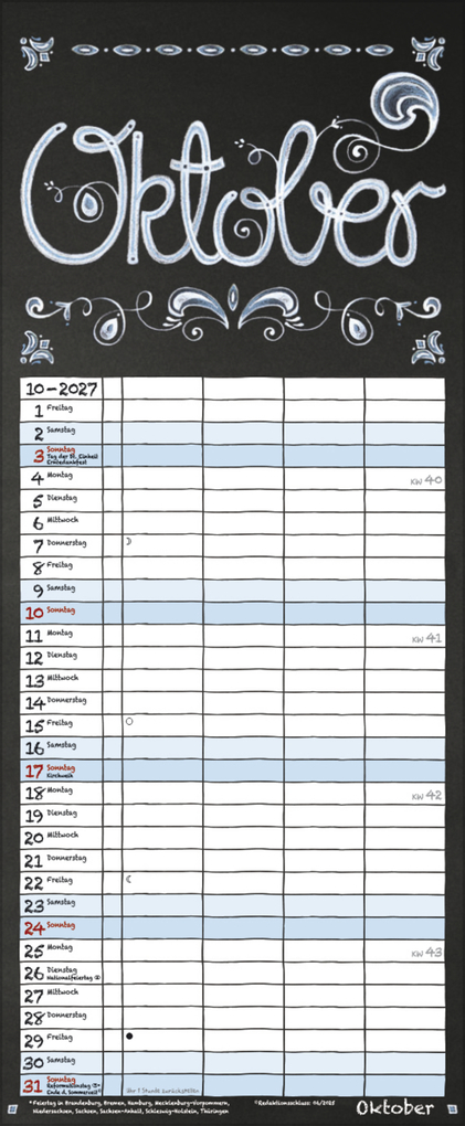 Weitere Ansicht: Tafel Timer 2027