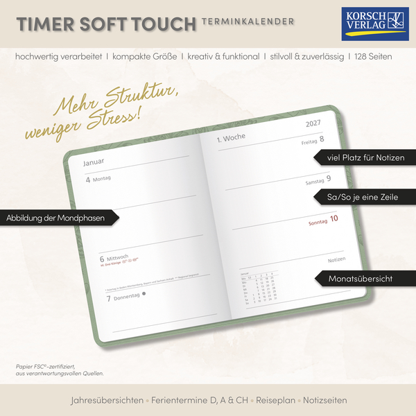 Weitere Ansicht: Timer Soft Touch himmelblau 2027