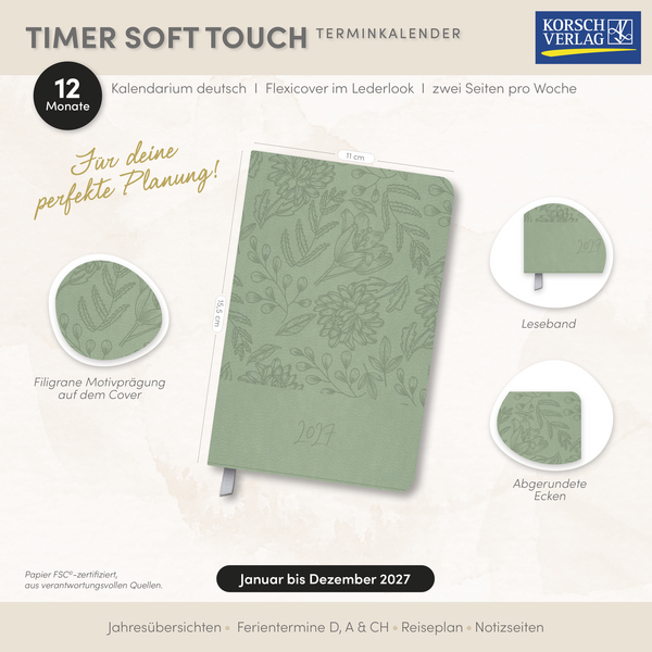 Weitere Ansicht: Timer Soft Touch himmelblau 2027