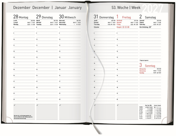 Weitere Ansicht: Buchkalender Wochentimer Balaton schwarz 2027