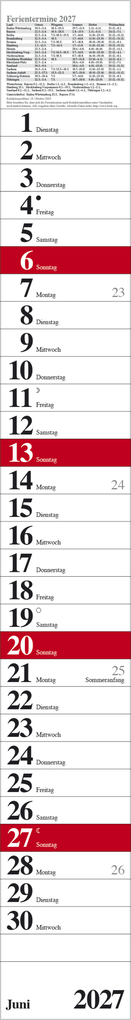 Weitere Ansicht: Streifenplaner Praktika Rot 2027