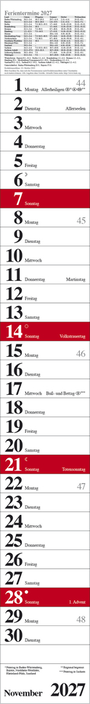 Weitere Ansicht: Streifenplaner Praktika Rot 2027