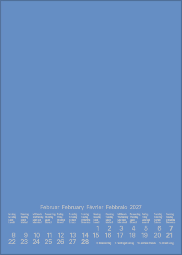 Weitere Ansicht: Foto-Malen-Basteln Bastelkalender A5 blau 2027
