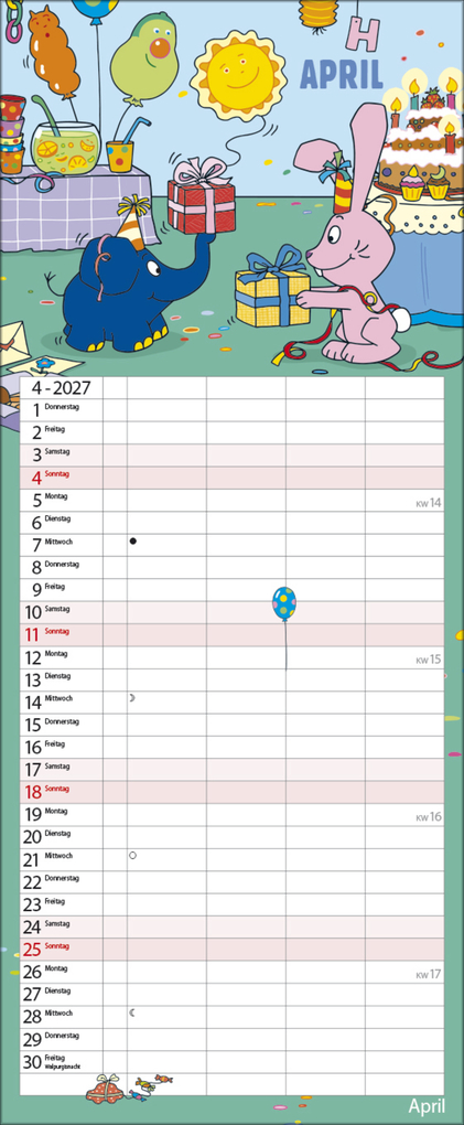 Weitere Ansicht: Der echt elefantastische Familienplaner 2027