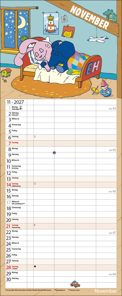 Weitere Ansicht: Der echt elefantastische Familienplaner 2027