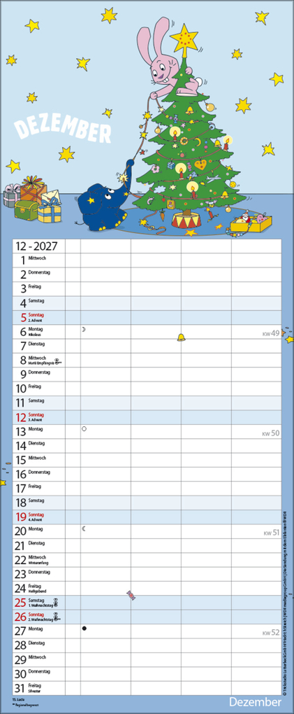 Weitere Ansicht: Der echt elefantastische Familienplaner 2027