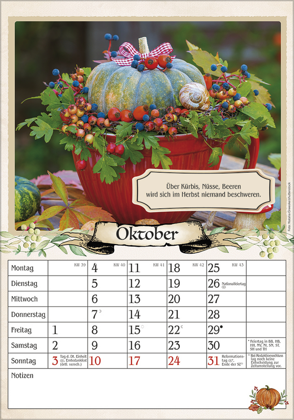 Weitere Ansicht: Kalender für Rentner 2027