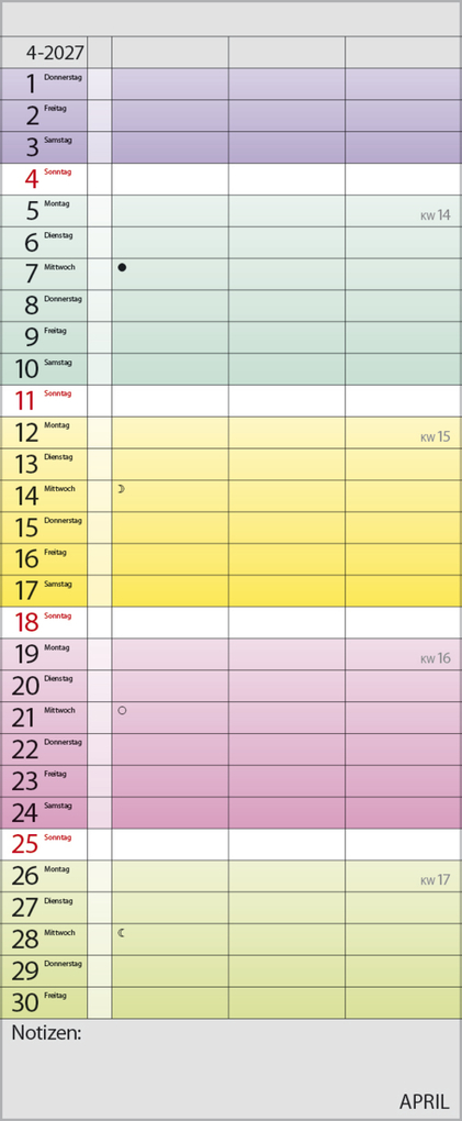 Weitere Ansicht: Farbenspiel - Planer für 2 2027
