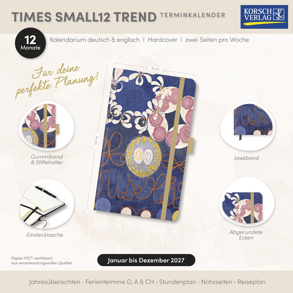 Weitere Ansicht: Buchkalender Times Small12 Trend Hilma af Klint 2027