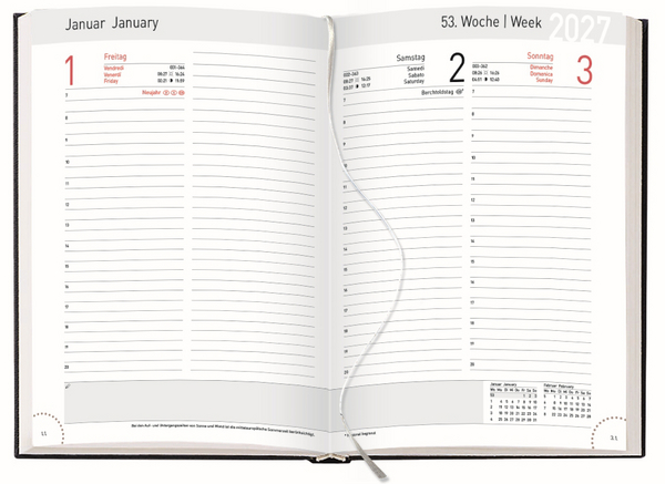 Weitere Ansicht: Buchkalender Chef-Timer Balaton schwarz 2027