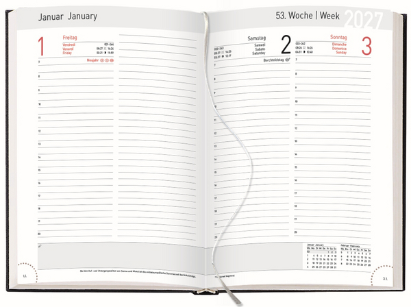 Weitere Ansicht: Buchkalender Chef-Timer Balaton blau 2027