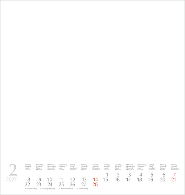 Weitere Ansicht: Foto-Malen-Basteln Bastelkalender weiß groß 2027