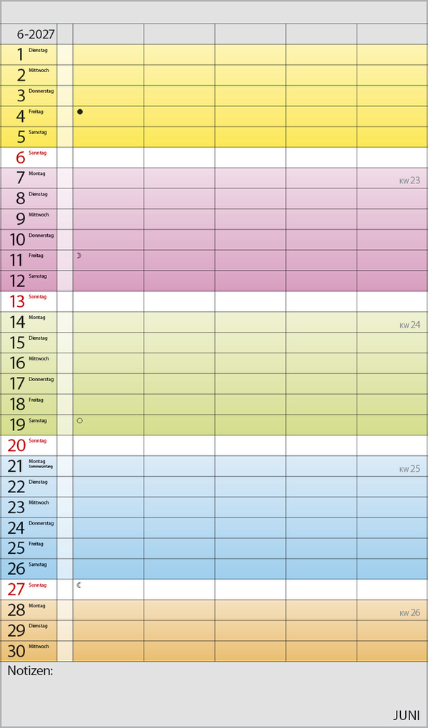 Weitere Ansicht: Familienplaner Farbenspiel 2027