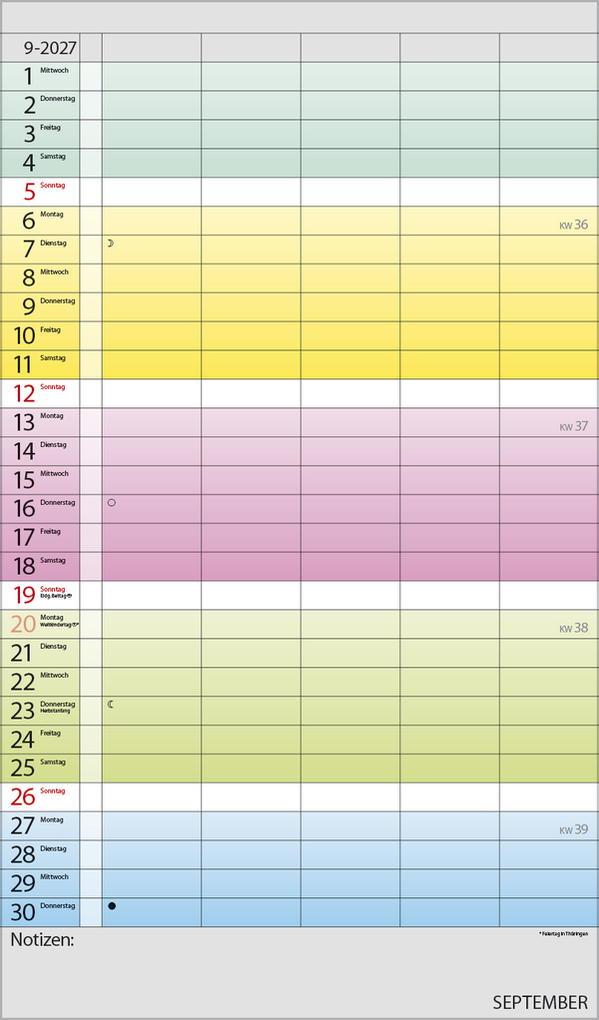 Weitere Ansicht: Familienplaner Farbenspiel 2027