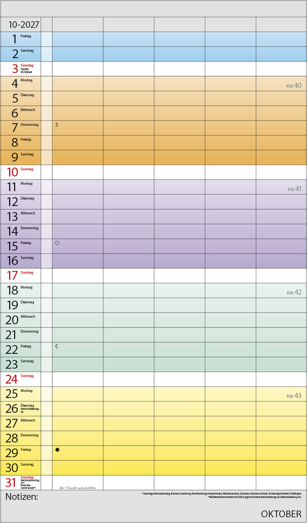 Weitere Ansicht: Familienplaner Farbenspiel 2027