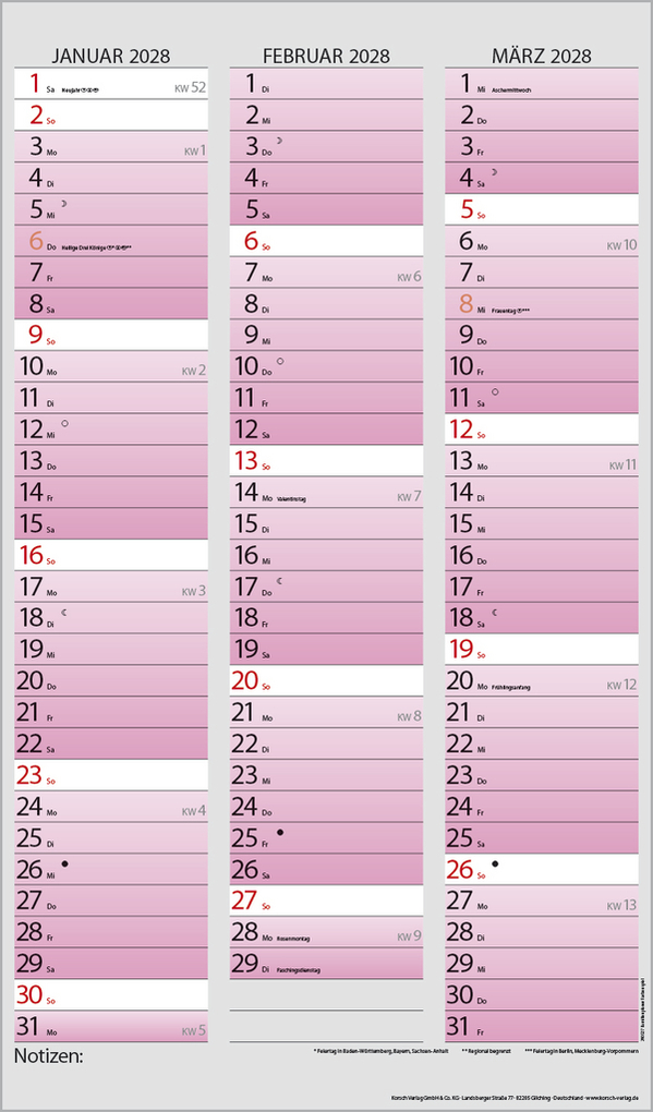 Weitere Ansicht: Familienplaner Farbenspiel 2027