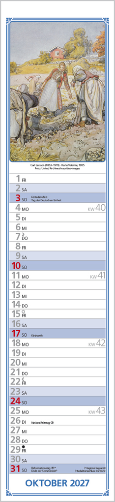 Weitere Ansicht: Hildes Küchenplaner 2027 | Carl Larsson