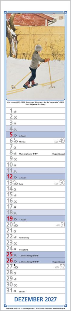 Weitere Ansicht: Hildes Küchenplaner 2027 | Carl Larsson