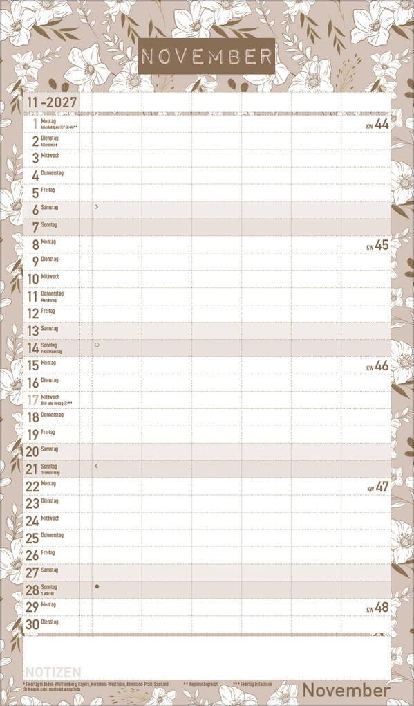 Weitere Ansicht: Premium Familienplaner Pläne schmieden 2027