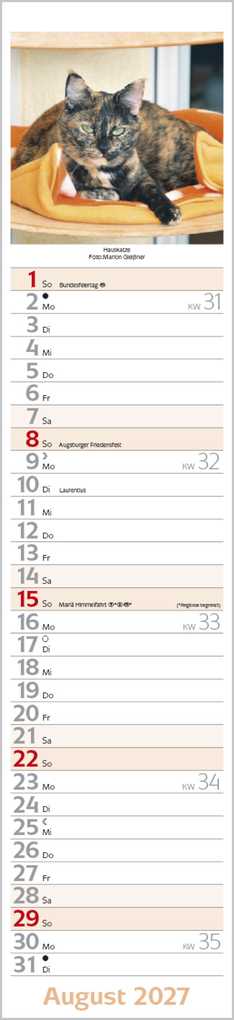 Weitere Ansicht: Katzen Langplaner 2027