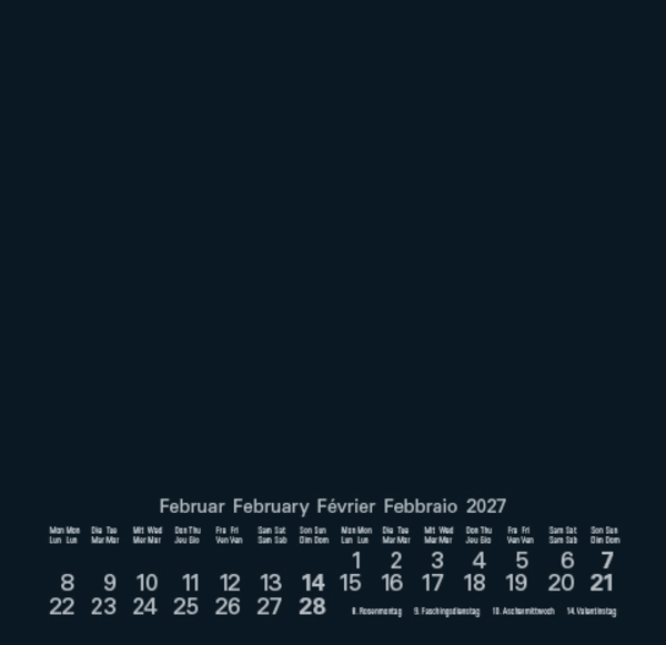 Weitere Ansicht: Foto-Malen-Basteln Bastelkalender schwarz quer 2027