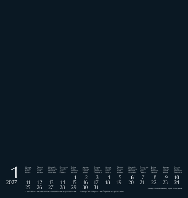Weitere Ansicht: Foto-Malen-Basteln Bastelkalender schwarz groß 2027