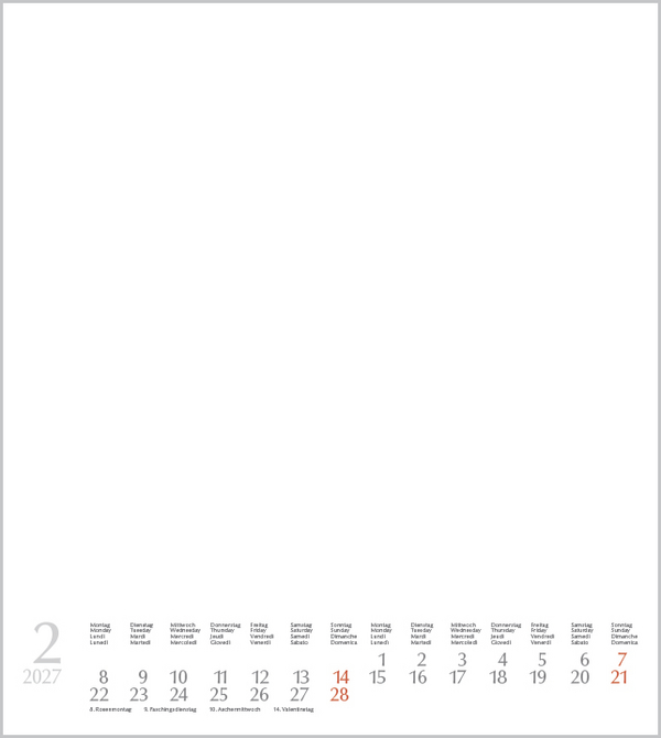 Weitere Ansicht: Foto-Malen-Basteln Bastelkalender weiß 2027